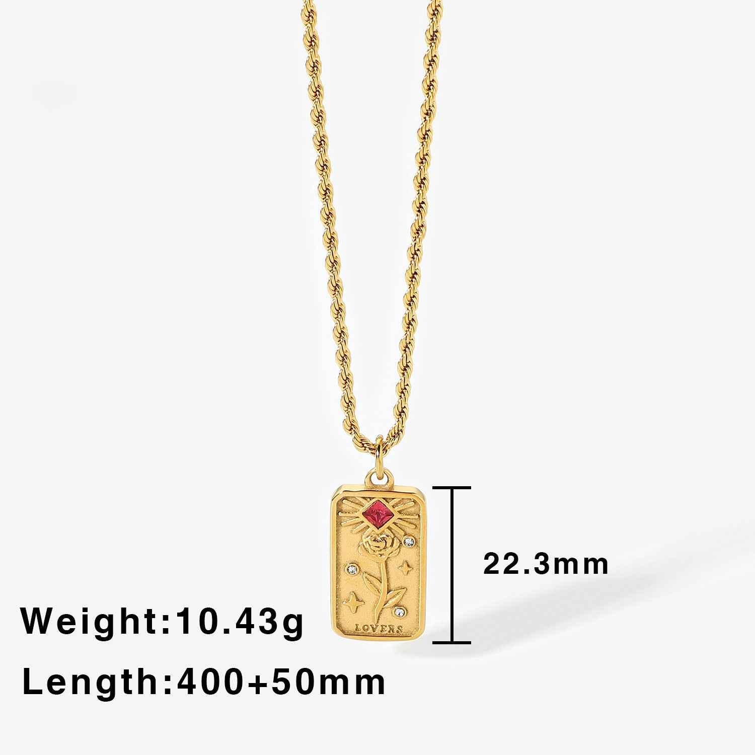 18K Gold & Zirconia Sun & Star Pendant Necklace - Damned Threads
